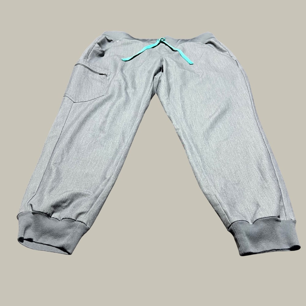 FIGS Zamora Jogger Scrub Pants Womens XL Heather Grey W18SW2005 Technical Collex